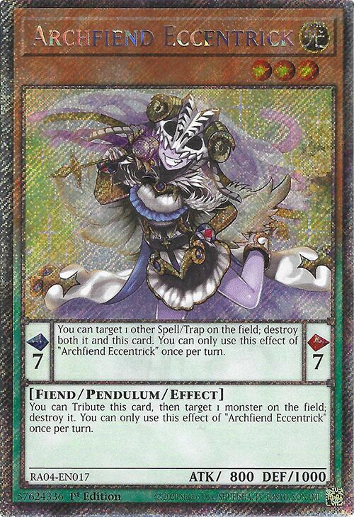 Archfiend Eccentrick [RA04-EN017] Platinum Secret Rare | Exor Games New Glasgow
