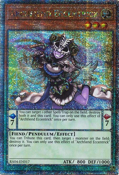 Archfiend Eccentrick [RA04-EN017] Quarter Century Secret Rare | Exor Games New Glasgow