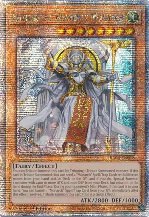 Ehther the Heavenly Monarch [RA04-EN018] Quarter Century Secret Rare | Exor Games New Glasgow