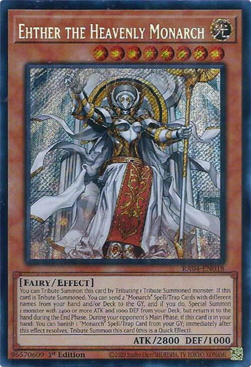 Ehther the Heavenly Monarch [RA04-EN018] Secret Rare | Exor Games New Glasgow