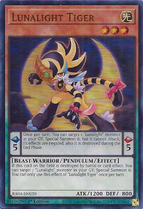 Lunalight Tiger [RA04-EN020] Ultra Rare | Exor Games New Glasgow