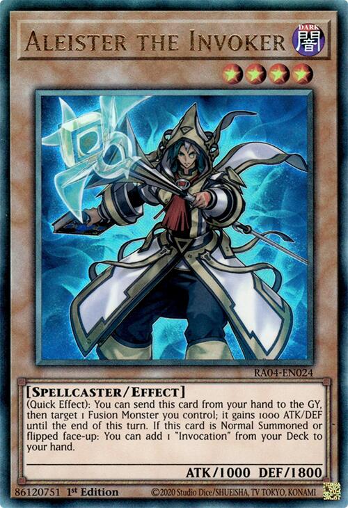 Aleister the Invoker (Alternate Art) [RA04-EN024] Prismatic Ultimate Rare | Exor Games New Glasgow
