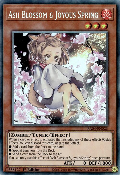 Ash Blossom & Joyous Spring (Alternate Art) [RA04-EN025] Prismatic Collector's Rare | Exor Games New Glasgow