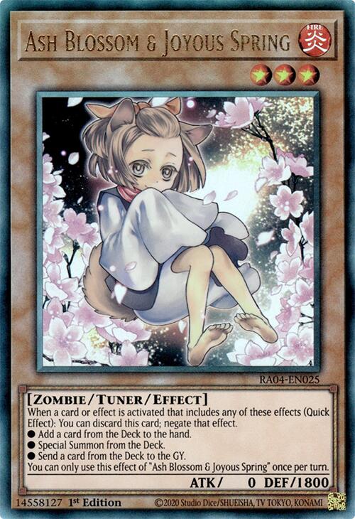 Ash Blossom & Joyous Spring (Alternate Art) [RA04-EN025] Prismatic Ultimate Rare | Exor Games New Glasgow