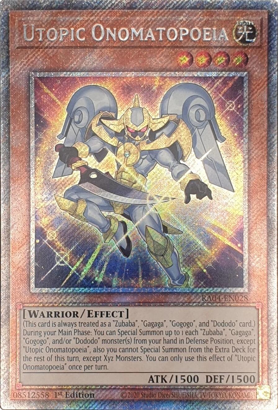 Utopic Onomatopoeia [RA04-EN028] Platinum Secret Rare | Exor Games New Glasgow