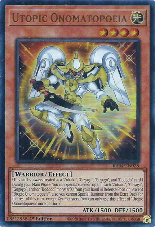Utopic Onomatopoeia [RA04-EN028] Ultra Rare | Exor Games New Glasgow