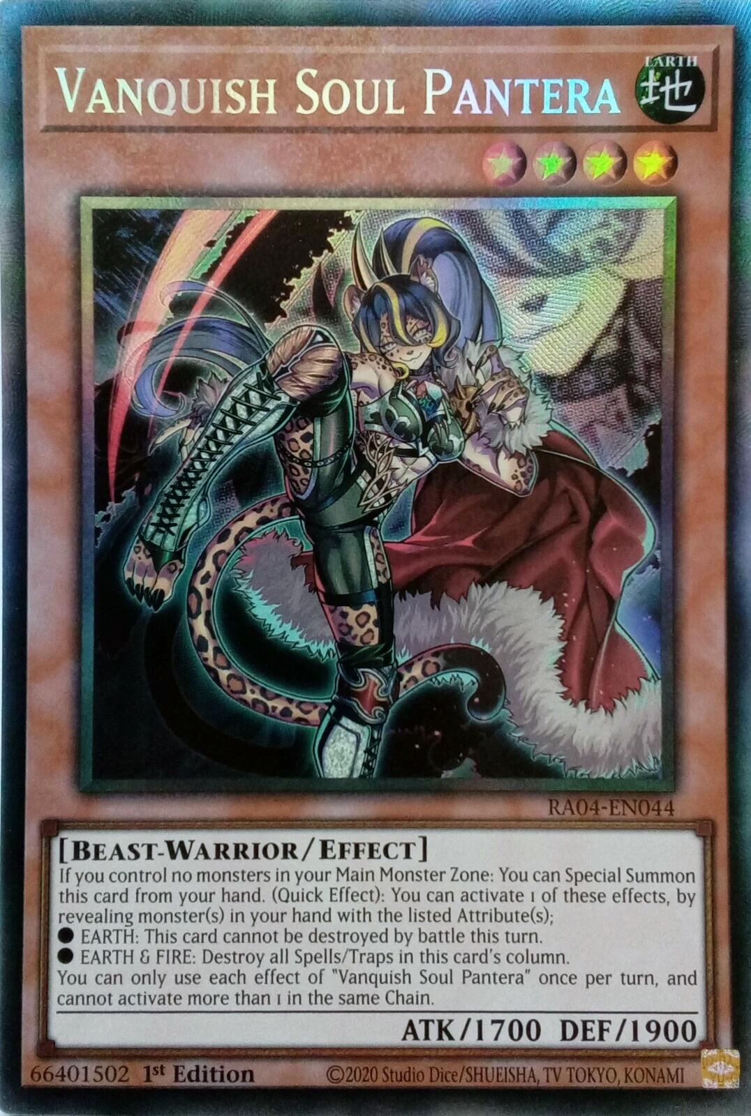 Vanquish Soul Pantera [RA04-EN044] Prismatic Collector's Rare | Exor Games New Glasgow