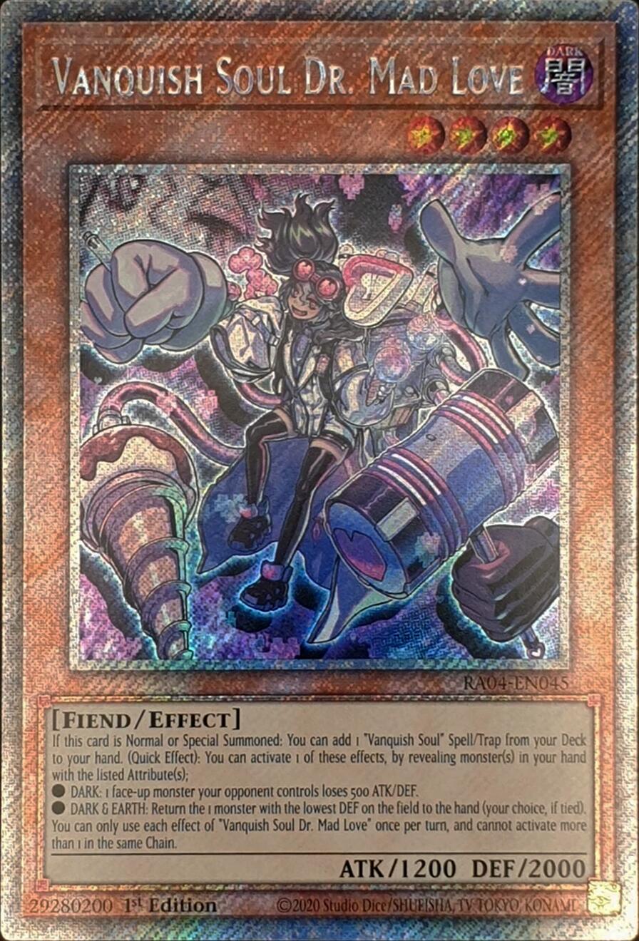 Vanquish Soul Dr. Mad Love [RA04-EN045] Platinum Secret Rare | Exor Games New Glasgow
