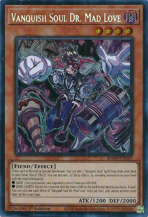 Vanquish Soul Dr. Mad Love [RA04-EN045] Secret Rare | Exor Games New Glasgow