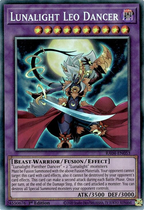 Lunalight Leo Dancer [RA04-EN053] Prismatic Collector's Rare | Exor Games New Glasgow