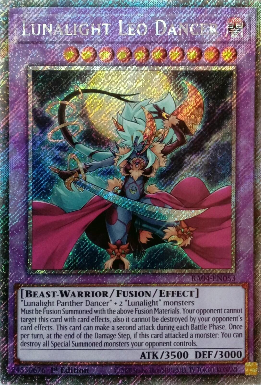 Lunalight Leo Dancer [RA04-EN053] Platinum Secret Rare | Exor Games New Glasgow