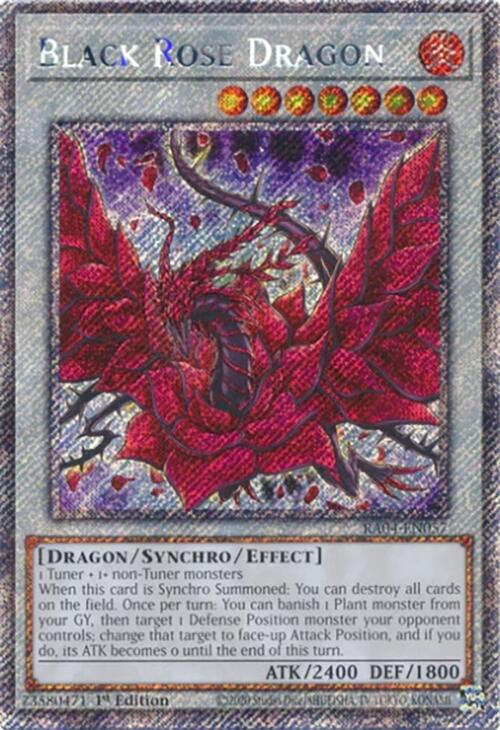Black Rose Dragon [RA04-EN057] Platinum Secret Rare | Exor Games New Glasgow