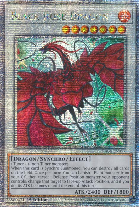 Black Rose Dragon (Alternate Art) [RA04-EN057] Quarter Century Secret Rare | Exor Games New Glasgow