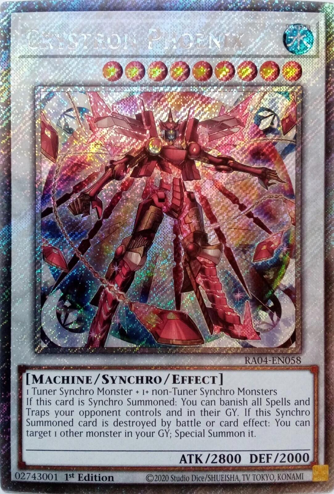 Crystron Phoenix [RA04-EN058] Platinum Secret Rare | Exor Games New Glasgow