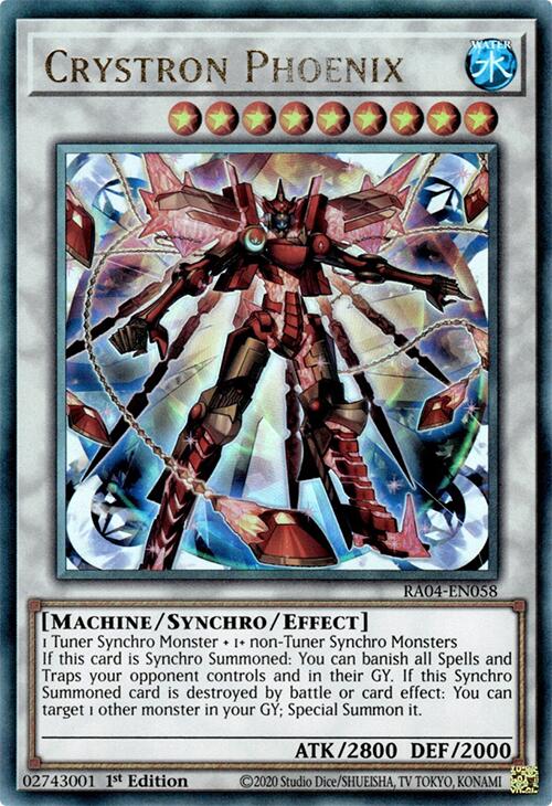 Crystron Phoenix [RA04-EN058] Prismatic Ultimate Rare | Exor Games New Glasgow