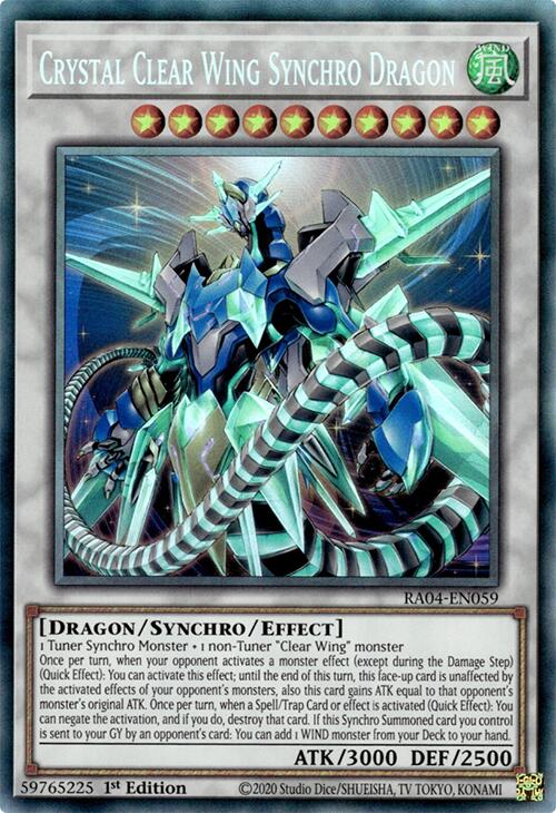 Crystal Clear Wing Synchro Dragon [RA04-EN059] Collector's Rare | Exor Games New Glasgow