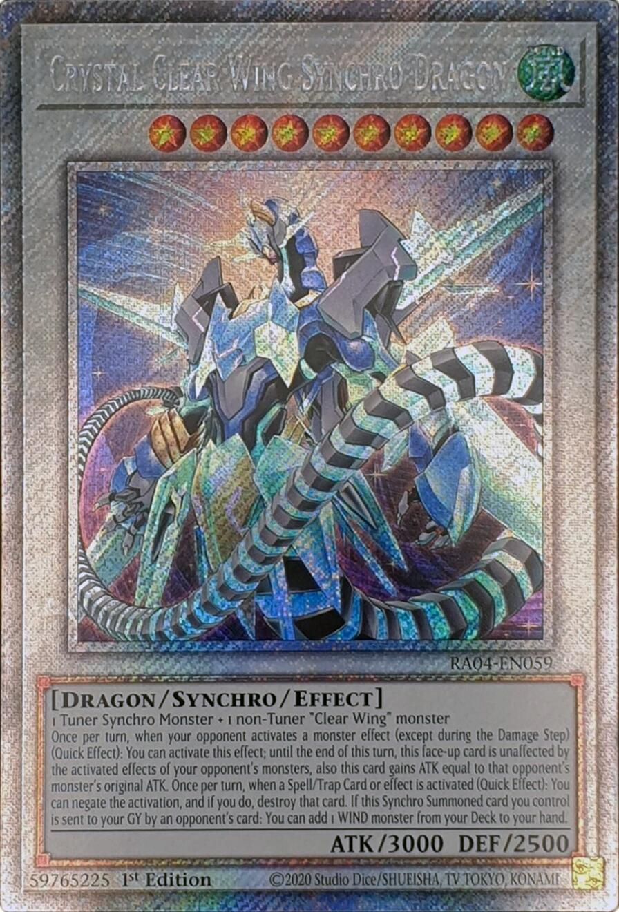 Crystal Clear Wing Synchro Dragon [RA04-EN059] Platinum Secret Rare | Exor Games New Glasgow