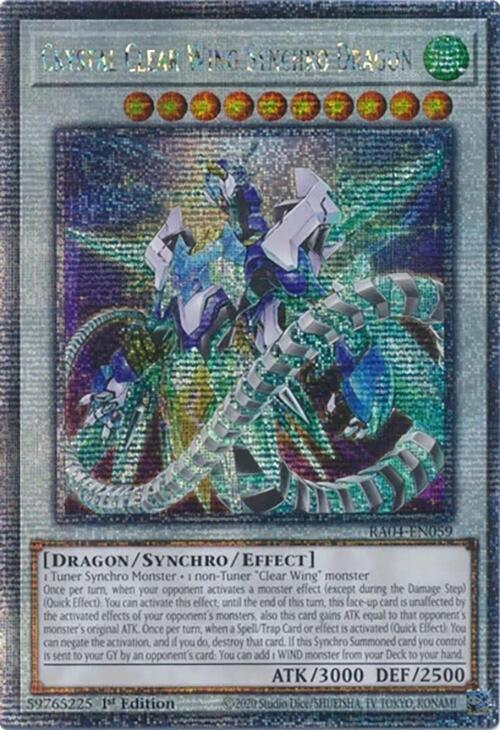 Crystal Clear Wing Synchro Dragon [RA04-EN059] Quarter Century Secret Rare | Exor Games New Glasgow