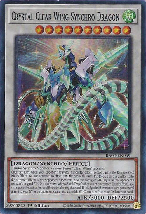 Crystal Clear Wing Synchro Dragon [RA04-EN059] Super Rare | Exor Games New Glasgow