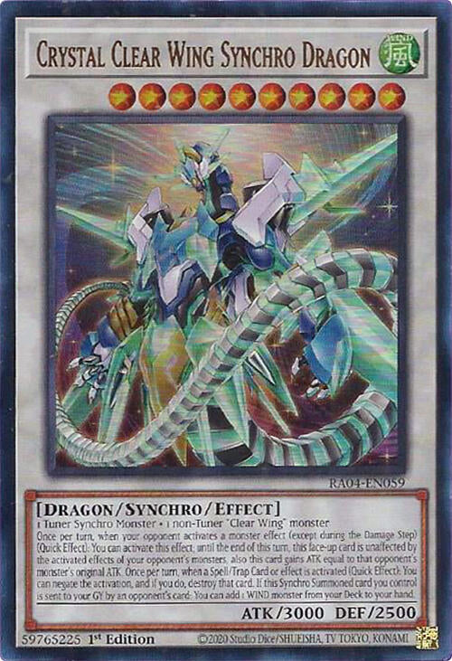 Crystal Clear Wing Synchro Dragon [RA04-EN059] Ultra Rare | Exor Games New Glasgow