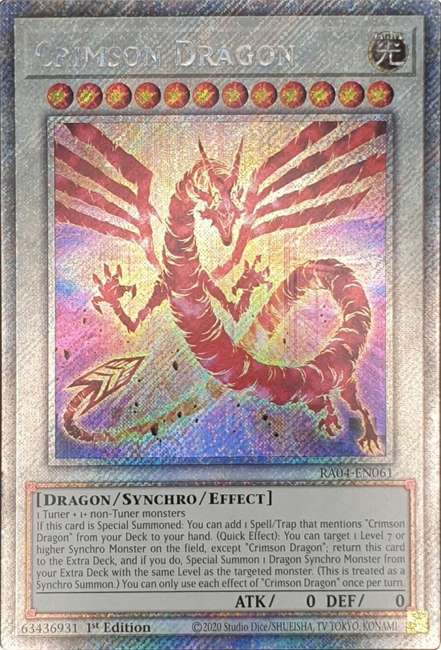 Crimson Dragon (card) [RA04-EN061] Platinum Secret Rare | Exor Games New Glasgow