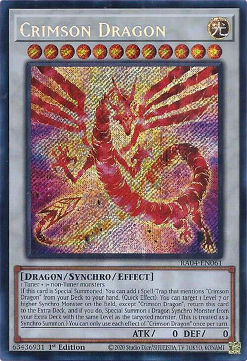 Crimson Dragon (card) [RA04-EN061] Secret Rare | Exor Games New Glasgow