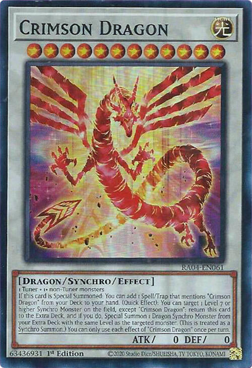 Crimson Dragon (card) [RA04-EN061] Super Rare | Exor Games New Glasgow