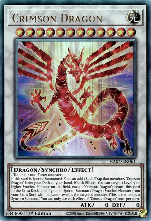 Crimson Dragon (card) [RA04-EN061] Prismatic Ultimate Rare | Exor Games New Glasgow