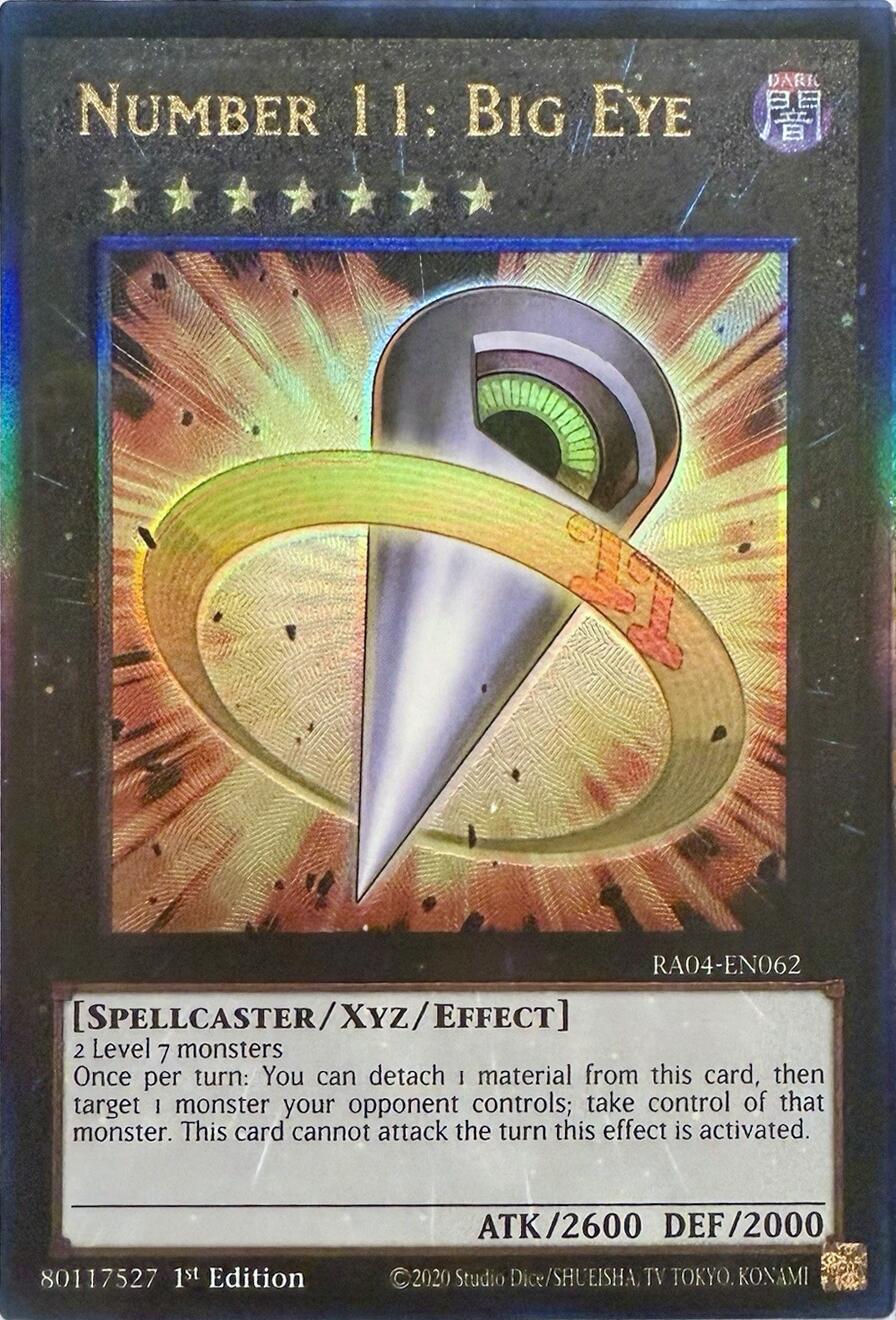 Number 11: Big Eye [RA04-EN062] Prismatic Ultimate Rare | Exor Games New Glasgow