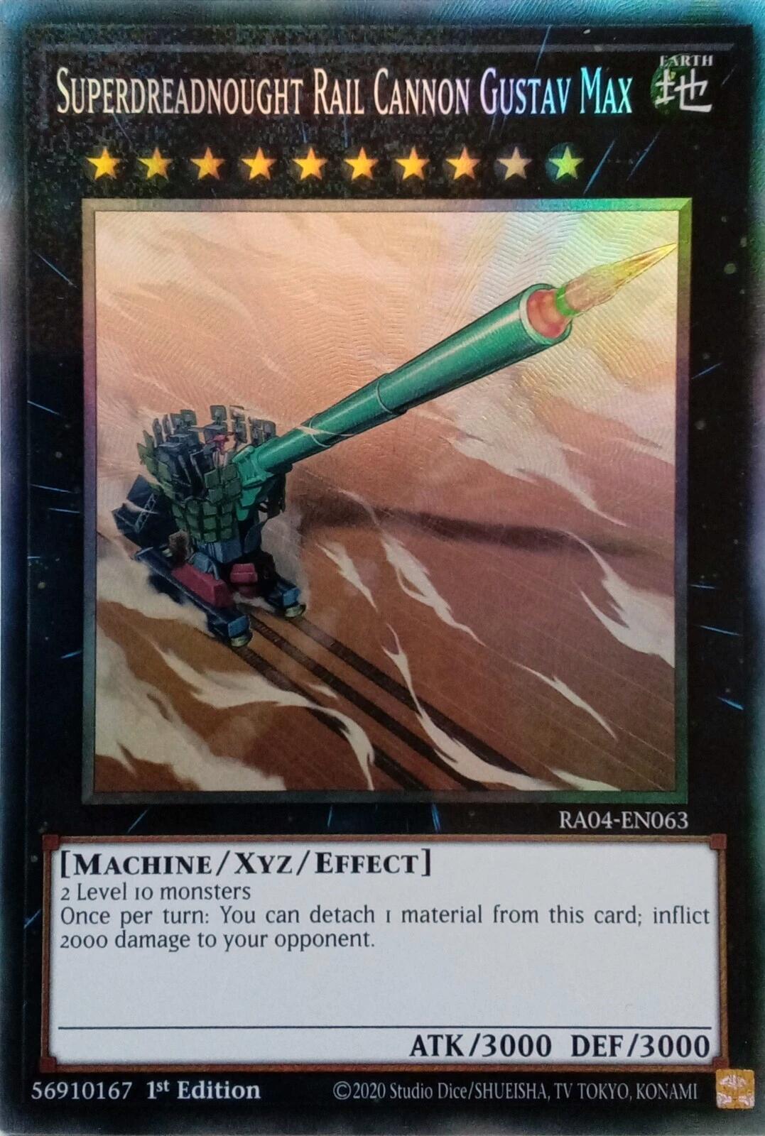 Superdreadnought Rail Cannon Gustav Max [RA04-EN063] Prismatic Collector's Rare | Exor Games New Glasgow