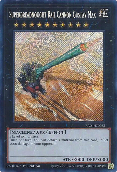 Superdreadnought Rail Cannon Gustav Max [RA04-EN063] Secret Rare | Exor Games New Glasgow