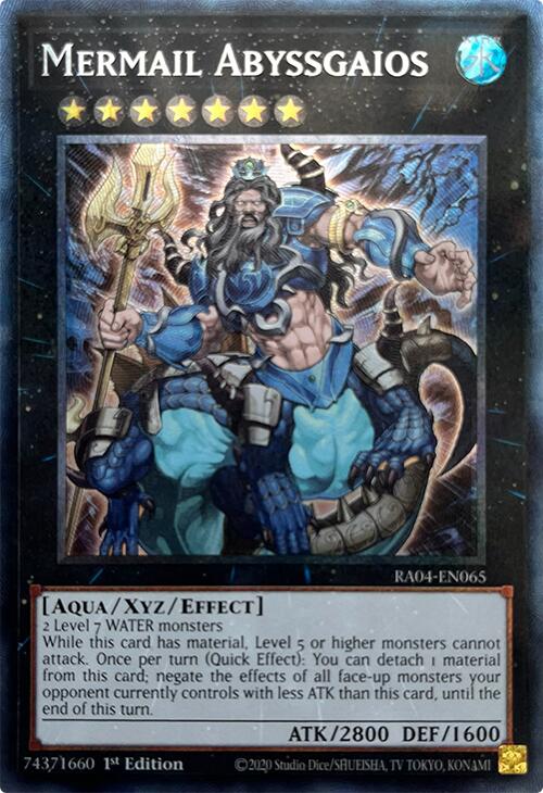 Mermail Abyssgaios [RA04-EN065] Prismatic Collector's Rare | Exor Games New Glasgow
