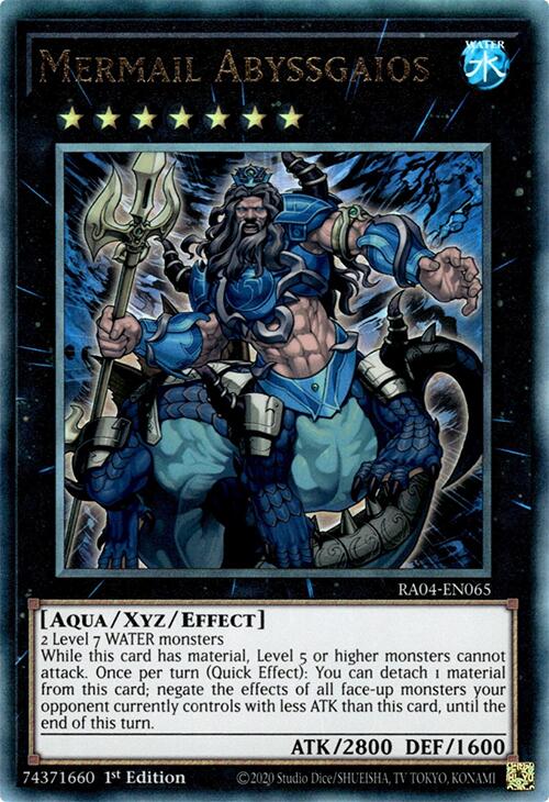 Mermail Abyssgaios [RA04-EN065] Prismatic Ultimate Rare | Exor Games New Glasgow