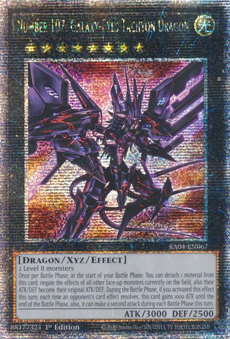 Number 107: Galaxy-Eyes Tachyon Dragon [RA04-EN067] Quarter Century Secret Rare | Exor Games New Glasgow