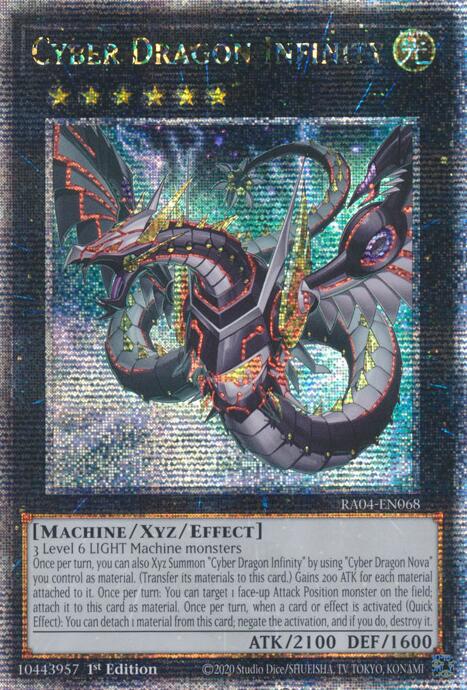 Cyber Dragon Infinity (Alternate Art) [RA04-EN068] Quarter Century Secret Rare | Exor Games New Glasgow