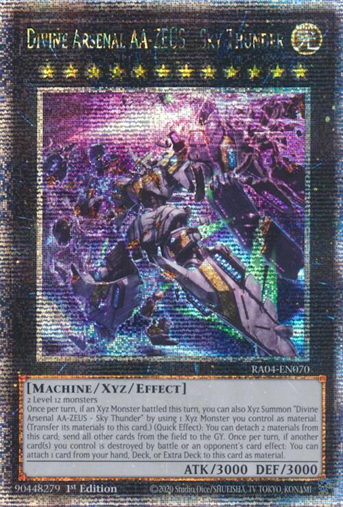 Divine Arsenal AA-ZEUS - Sky Thunder (New Art) [RA04-EN070] Quarter Century Secret Rare | Exor Games New Glasgow