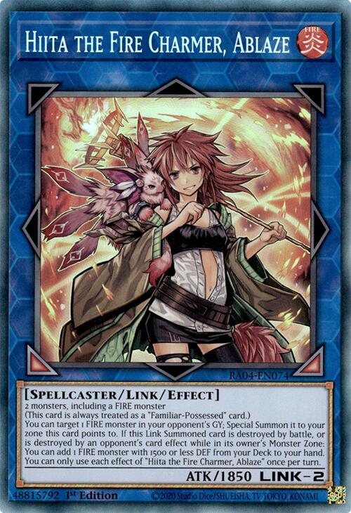 Hiita the Fire Charmer, Ablaze [RA04-EN074] Prismatic Collector's Rare | Exor Games New Glasgow