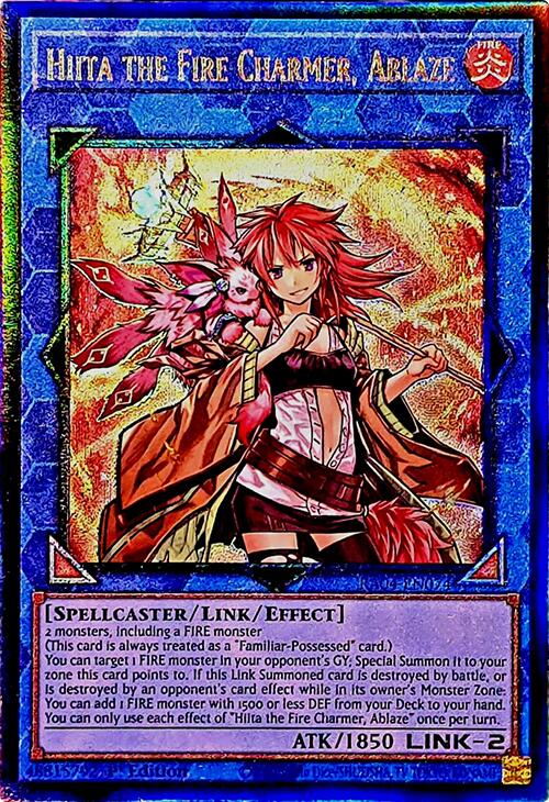 Hiita the Fire Charmer, Ablaze [RA04-EN074] Prismatic Ultimate Rare | Exor Games New Glasgow