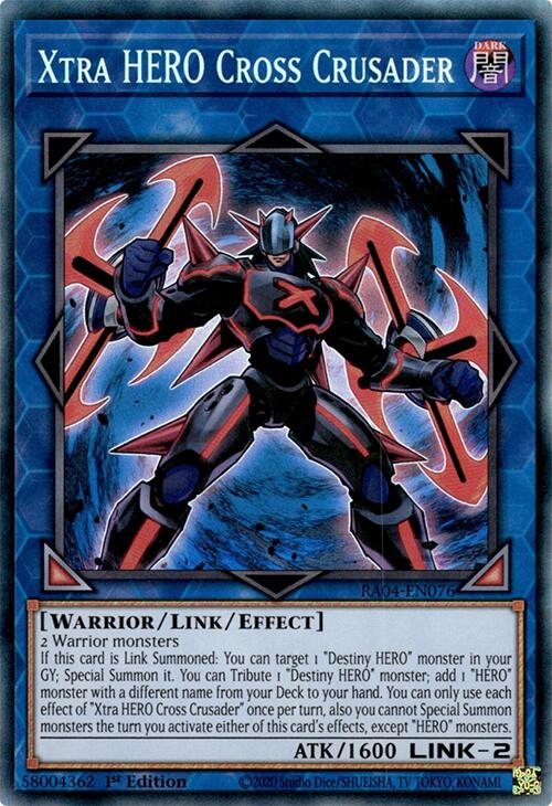 Xtra HERO Cross Crusader [RA04-EN076] Prismatic Collector's Rare | Exor Games New Glasgow