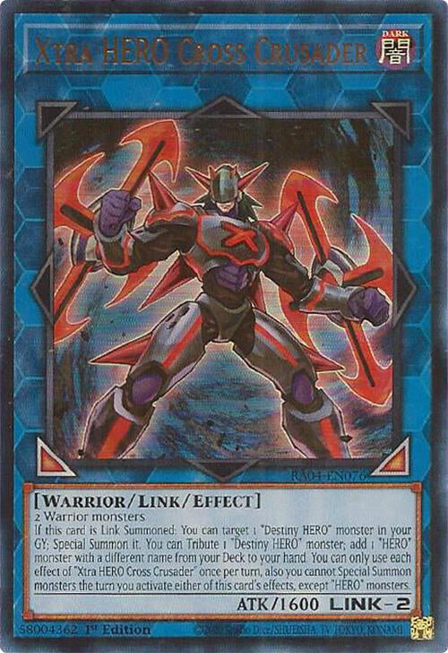 Xtra HERO Cross Crusader [RA04-EN076] Ultra Rare | Exor Games New Glasgow