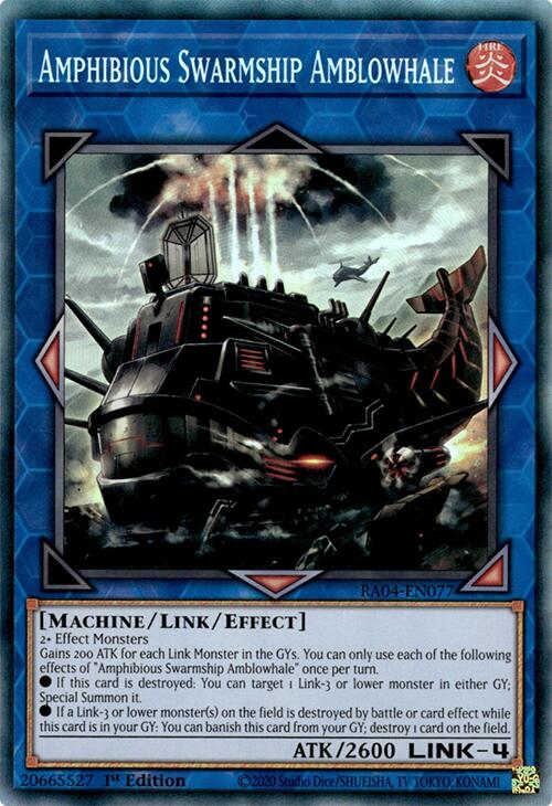 Amphibious Swarmship Amblowhale [RA04-EN077] Prismatic Collector's Rare | Exor Games New Glasgow