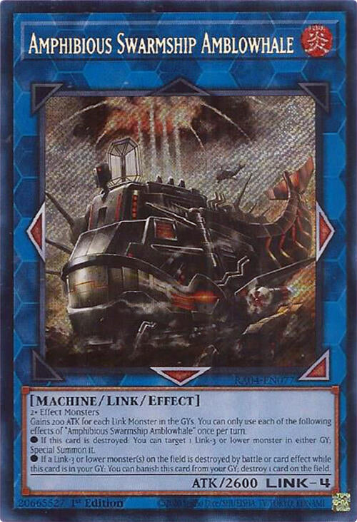 Amphibious Swarmship Amblowhale [RA04-EN077] Secret Rare | Exor Games New Glasgow