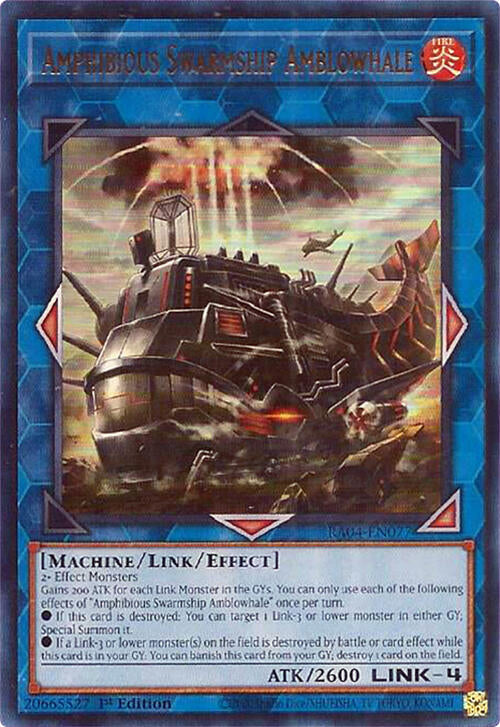 Amphibious Swarmship Amblowhale [RA04-EN077] Ultra Rare | Exor Games New Glasgow