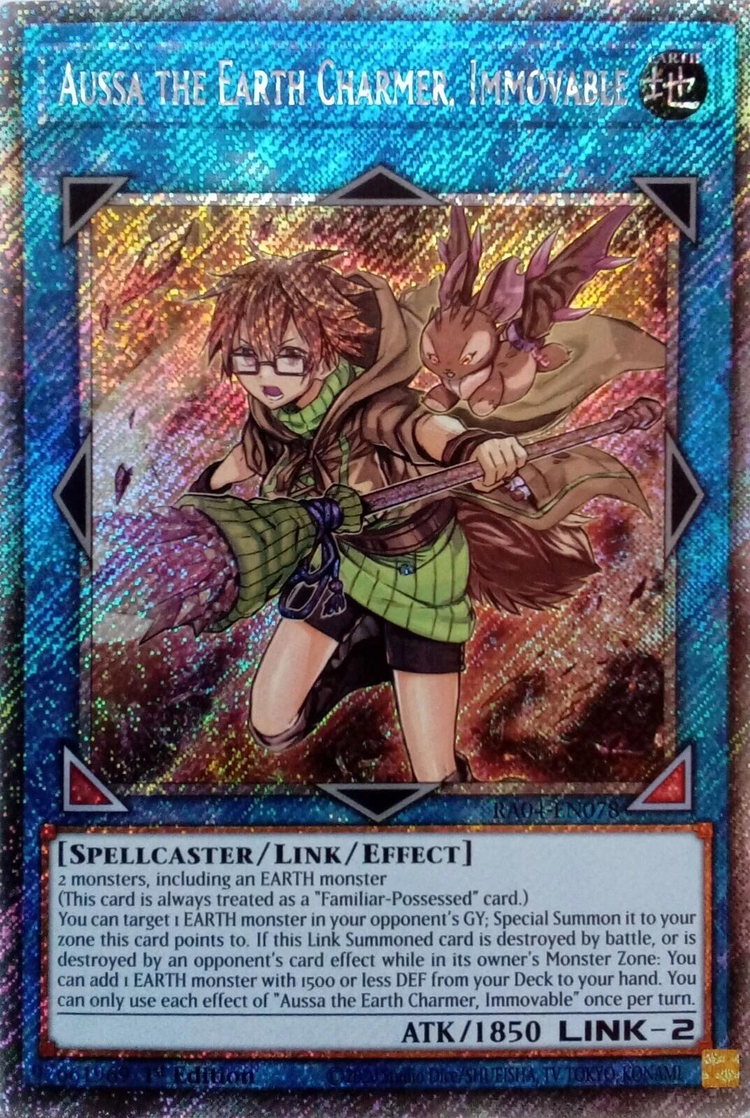 Aussa the Earth Charmer, Immovable [RA04-EN078] Platinum Secret Rare | Exor Games New Glasgow