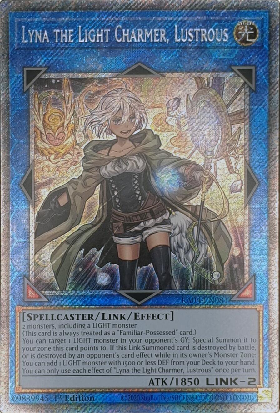 Lyna the Light Charmer, Lustrous [RA04-EN081] Platinum Secret Rare | Exor Games New Glasgow