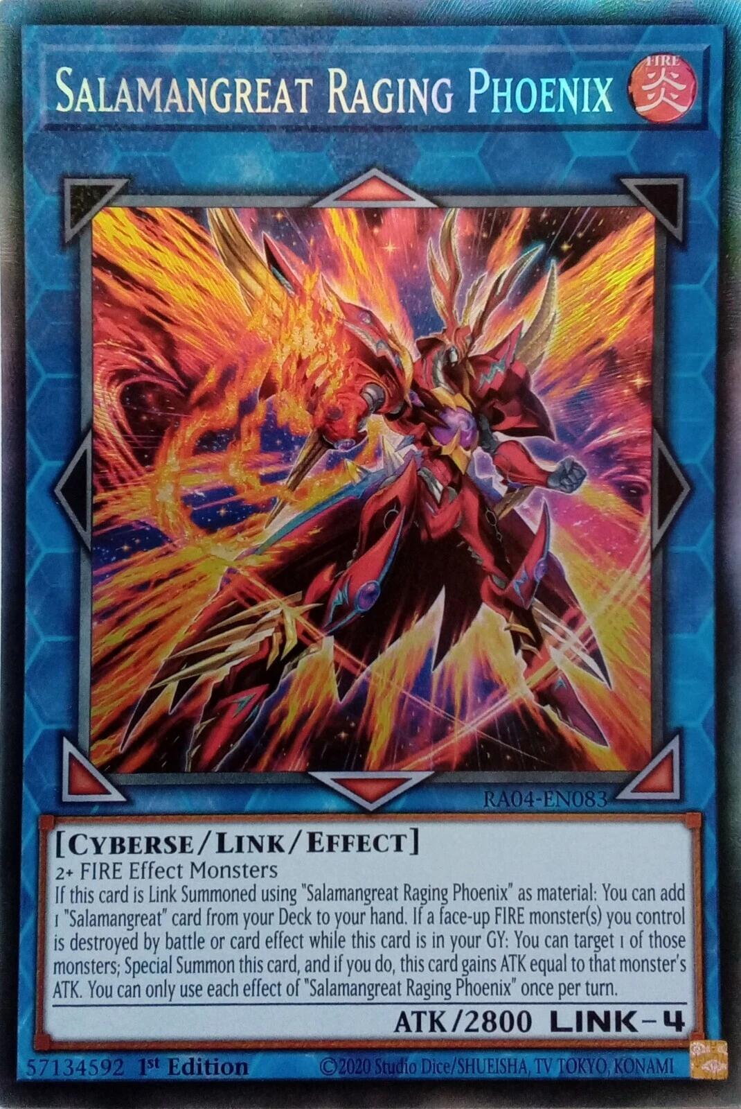 Salamangreat Raging Phoenix [RA04-EN083] Prismatic Collector's Rare | Exor Games New Glasgow