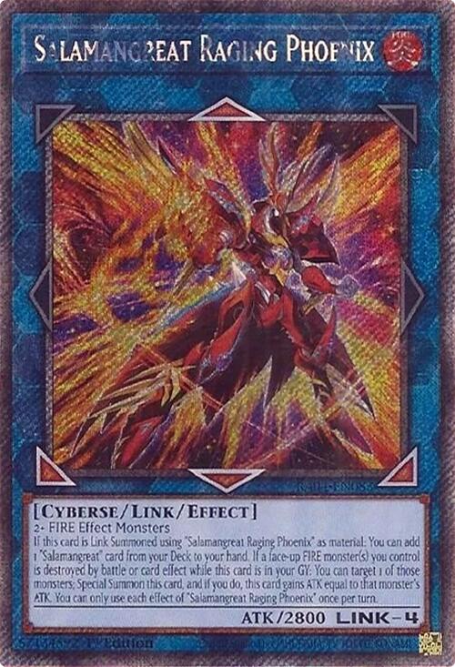 Salamangreat Raging Phoenix [RA04-EN083] Platinum Secret Rare | Exor Games New Glasgow