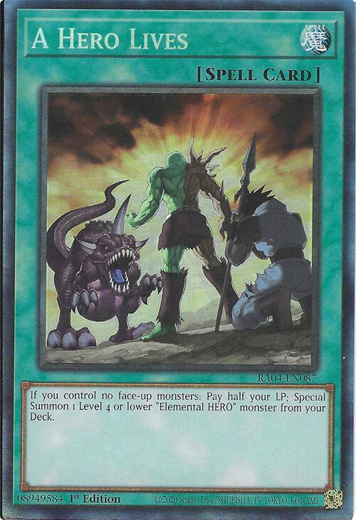 A Hero Lives [RA04-EN087] Prismatic Collector's Rare | Exor Games New Glasgow