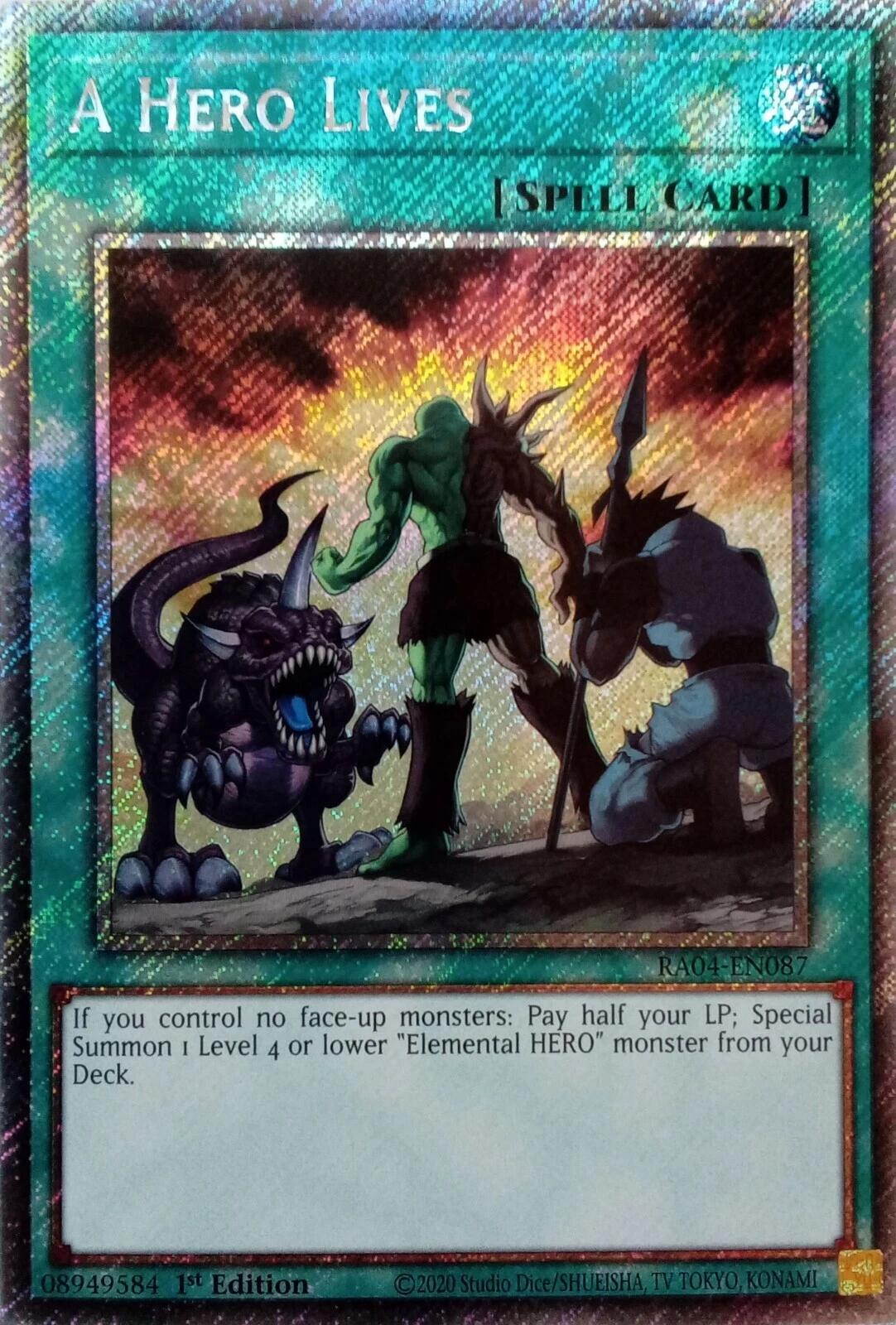 A Hero Lives [RA04-EN087] Platinum Secret Rare | Exor Games New Glasgow