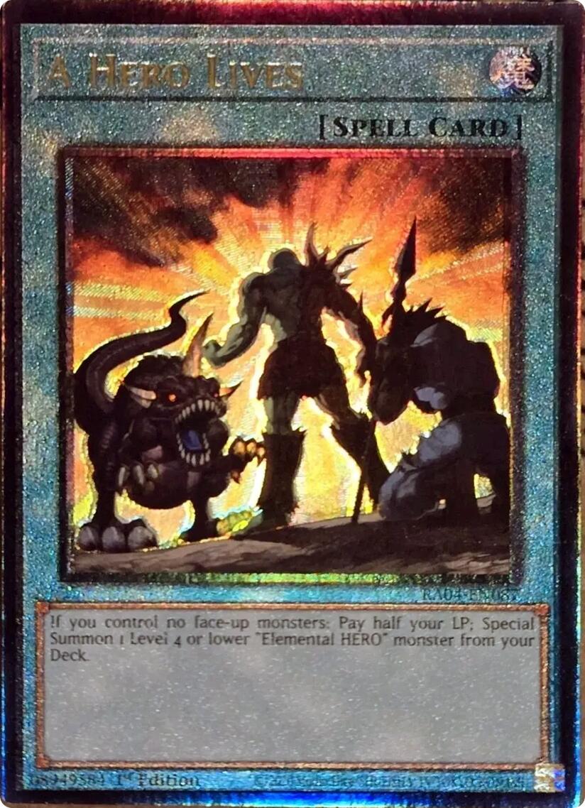 A Hero Lives [RA04-EN087] Prismatic Ultimate Rare | Exor Games New Glasgow